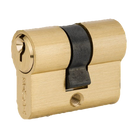 Zanda Euro Double Cylinder 40mm (KEY/KEY) - Keyed Alike — Satin Brass