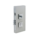 Square Double Turn Lock Kit - Includes Lock, Single Cylinder & Escutcheons in Brushed Nickel