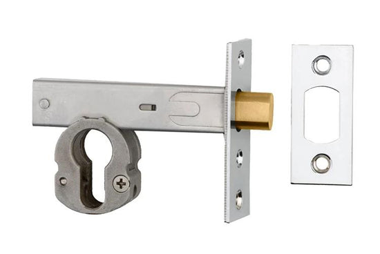Mortice Deadbolt Euro Polished Chrome Backset 60mm in Polished Chrome