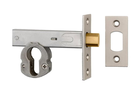 Mortice Deadbolt Euro Satin Nickel Backset 60mm in Satin Nickel