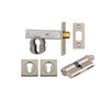 Mortice Deadbolt Euro Satin Nickel Backset 60mm Key/Key Escutcheon Square Kit in Satin Nickel