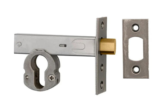 Mortice Deadbolt Euro Distressed Nickel Backset 60mm in Distressed Nickel