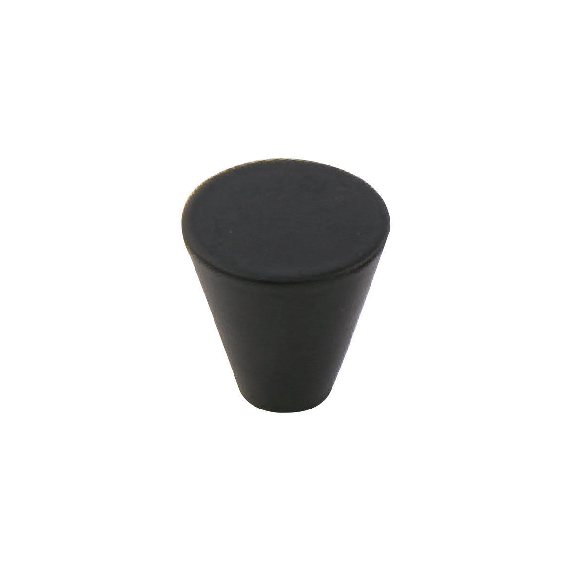 Momo EVORA cabinet knob in matte black finish with sleek, modern design on a white background.