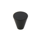 Momo EVORA cabinet knob in matte black finish with sleek, modern design on a white background.