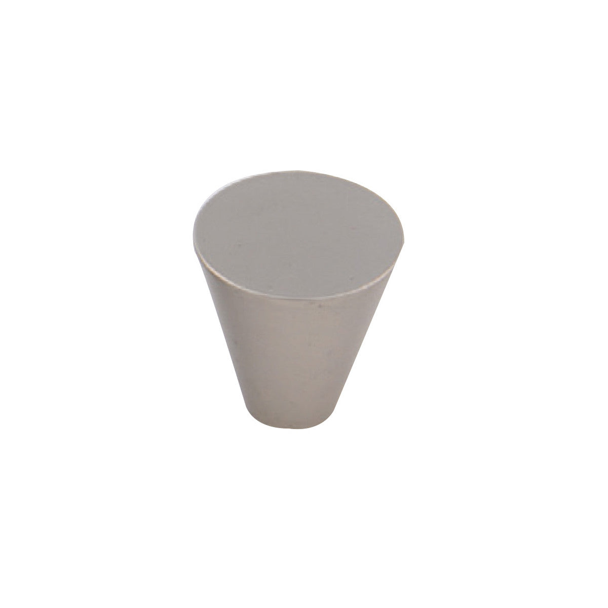 Momo EVORA cabinet knob in satin nickel finish, featuring a sleek, modern design for kitchen or bathroom cabinetry.
