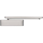 Briton 2700 Cam Action Door Closer mounted on a door, showcasing durable metal construction and smooth operation.
