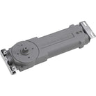 DormaKaba RTS85 EN4 fixed power concealed door closer with 90° hold open, extended spindle, installed on a transom door.