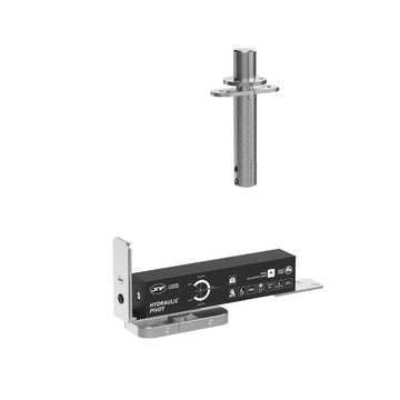 JNF Hydraulic Pivot 60 Edge - Hold Open 90Ø in Satin Stainless