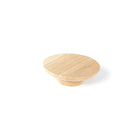 Momo Daintree Timber Full Round Cabinet Pull Handle in natural wood finish on a cabinet drawer