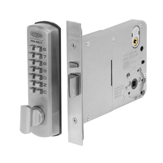 DX DIGITAL KEYPAD 5572 MORTICE LOCK 127MM BACKSET RH TP in Satin Chrome