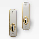 Duet Passage Privacy Brass 230mm x 60mm (9.05" x 2.36") in Brushed Brass/Polished Nickel