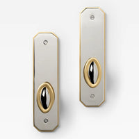 Duet Passage Privacy Brass 230mm x 60mm (9.05" x 2.36") in Brushed Brass/Polished Nickel