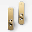 Duet Passage Privacy Polished Nickel 230mm x 60mm (9.05" x 2.36") in Polished Nickel/Brushed Brass