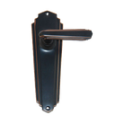 Art Deco Lever Latch Passage Set ATQ 203x63mm in Antique Copper