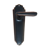Art Deco Lever Latch Passage Set ATQ 203x63mm in Antique Copper