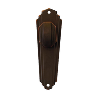 Art Deco Knob Latch Passage Set ATQ 203x63mm in Antique Copper