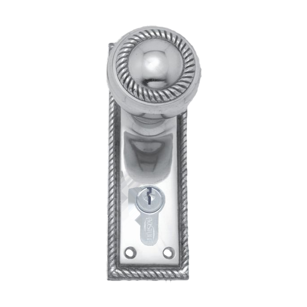 Knob Latch  (CC 47.6mm) CP 152x50mm in Polished Chrome