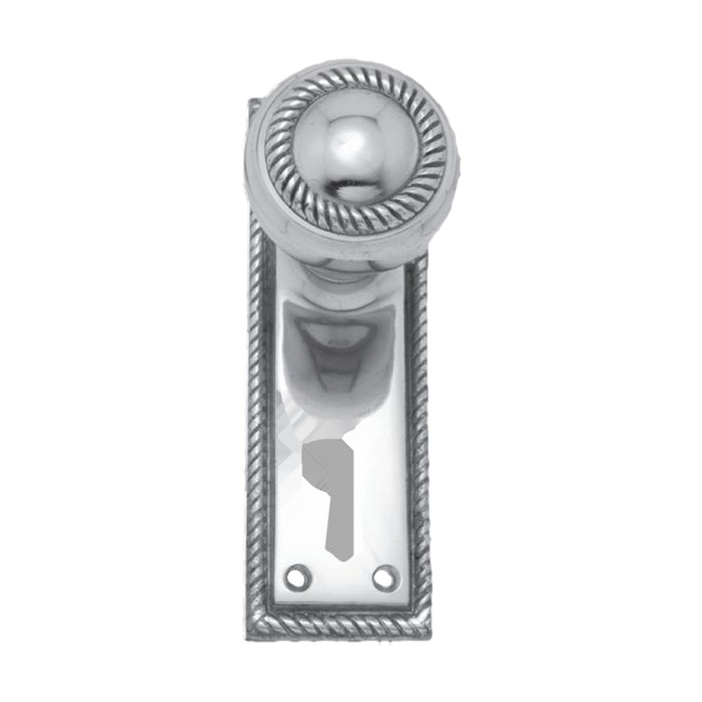 Knob Latch (CC 57mm) CP 115x50mm in Polished Chrome