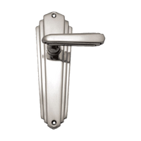 Art Deco Lever Latch Passage Set CP 203x63mm in Polished Chrome