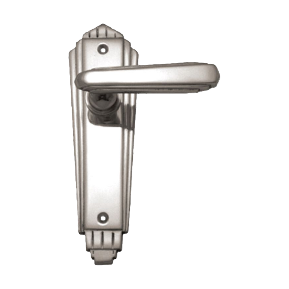 Art Deco Lever Latch Passage Set CP 184x53mm in Polished Chrome