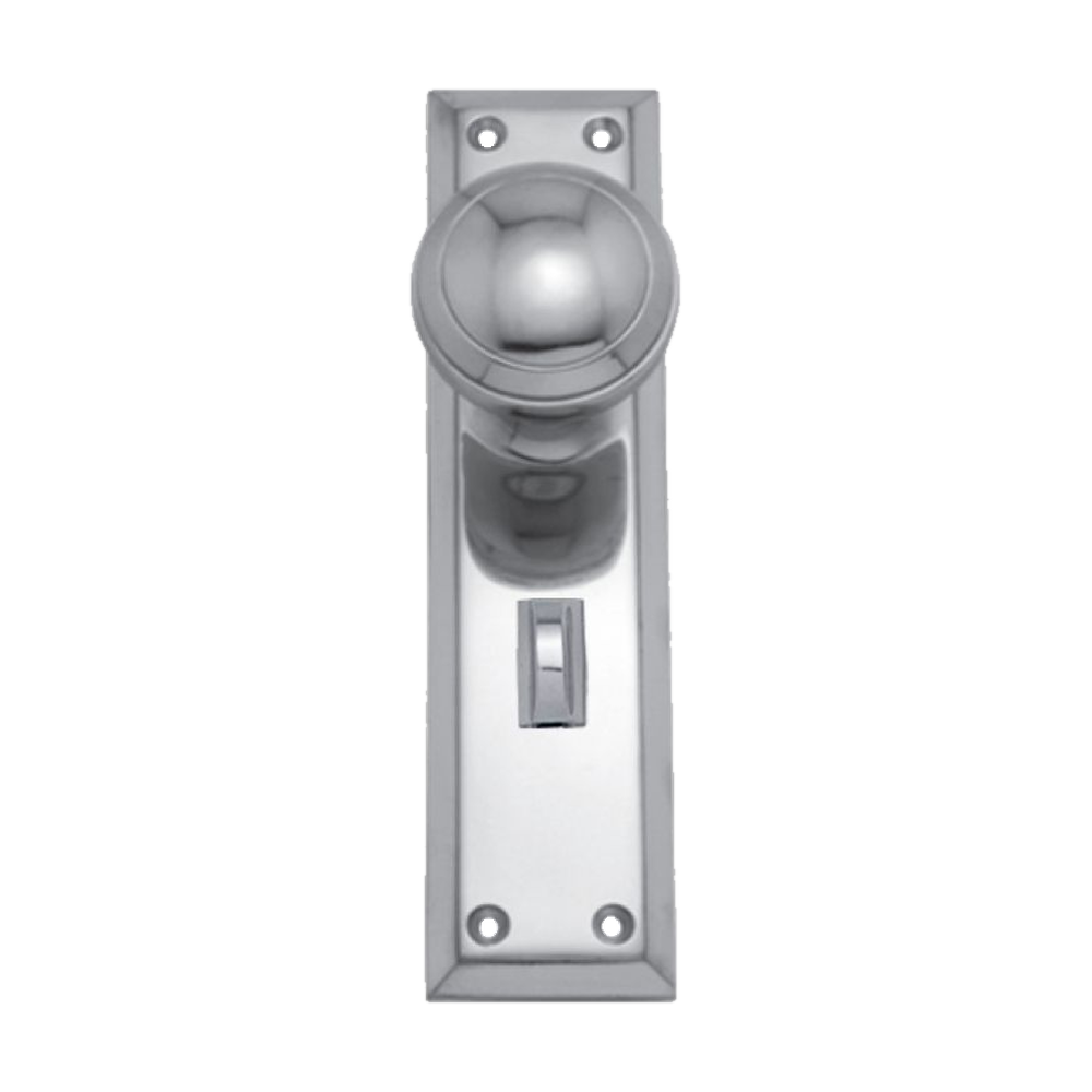 Knob Latch Privacy CP 200x50mm in Polished Chrome