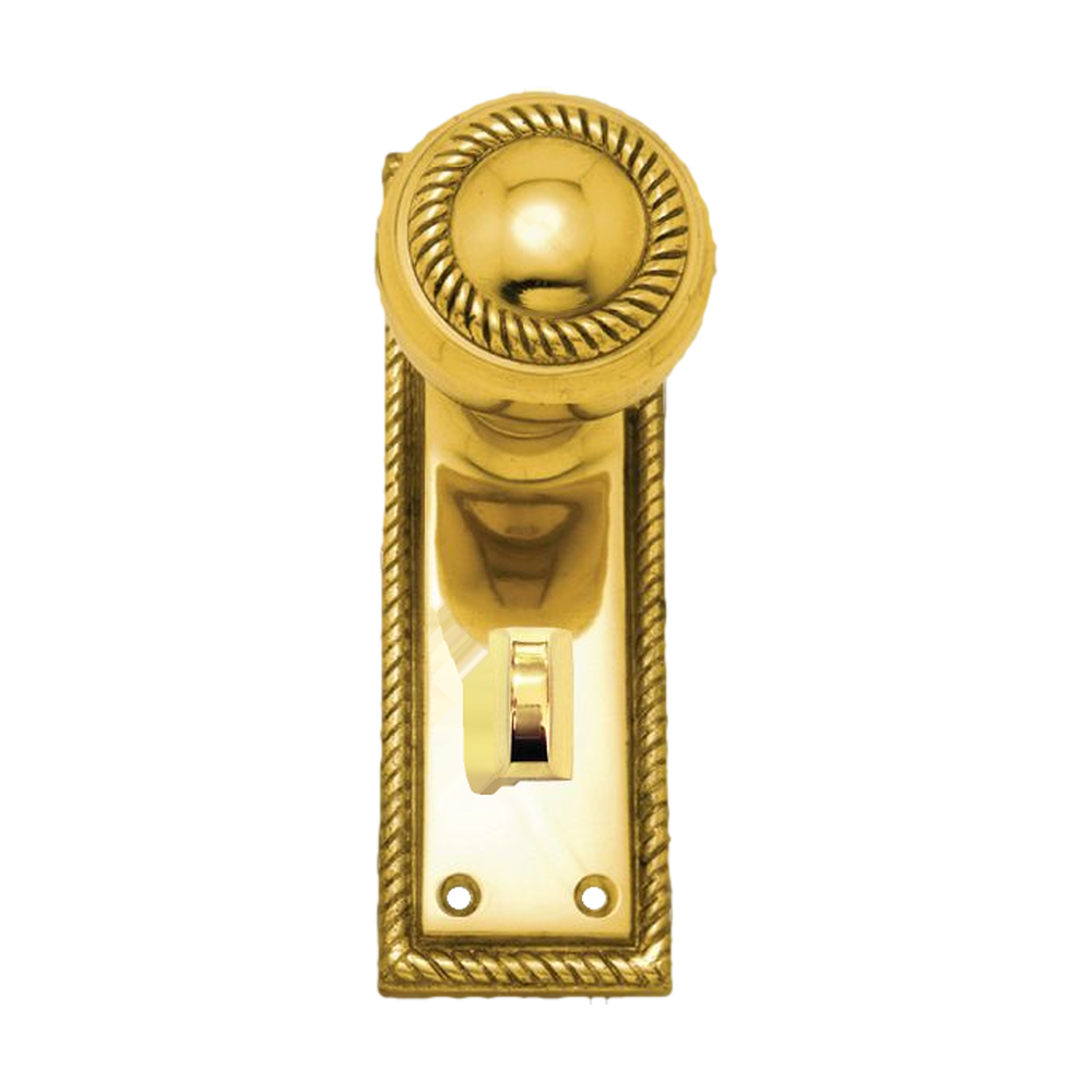 Knob Latch Privacy PB 152x50mm in Polished Brass