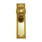 Knob Latch Stepped Passage Set PB 200x50mm in Polished Brass