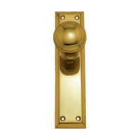 Knob Latch Stepped Passage Set PB 200x50mm in Polished Brass