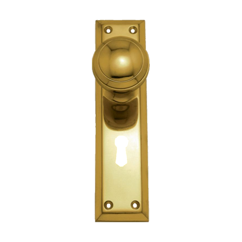 Knob Latch (CC 57mm) PB 200x50mm in Polished Brass