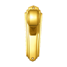 Art Deco Knob Latch Passage Set PB 203x63mm in Polished Brass