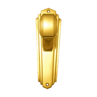 Art Deco Knob Latch Passage Set PB 203x63mm in Polished Brass