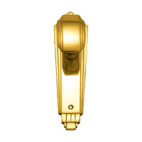 Art Deco Knob Latch PB 184x53mm in Polished Brass