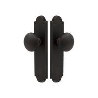 Victorian Knob Latch in Dark Roman Brass