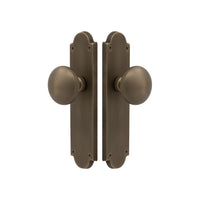 Victorian Knob Latch in Roman Brass