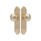 Victorian Knob Latch in Satin Brass Unlaquered