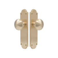 Victorian Knob Latch in Satin Brass Unlaquered