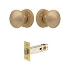 Victorian Knob Rose - Passage in Matt Satin Brass