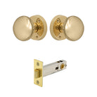 Victorian Knob Rose - Passage in Polished Brass