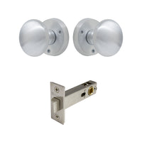 Victorian Knob Rose - Passage in Satin Chrome