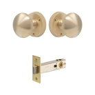 Victorian Knob Rose - Passage in Satin Brass Unlaquered