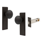 Sutton Square Longplate - Passage Set in Vintage Bronze