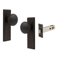 Sutton Square Longplate - Passage Set in Vintage Bronze