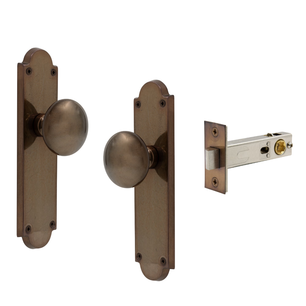 Victorian Knob Plate - Passage in Antique Bronze