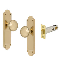 Victorian Knob Plate - Passage in Polished Brass