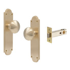 Victorian Knob Plate - Passage in Satin Brass Unlaquered