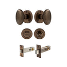 Sutton - Round Rose Privacy Set in Antique Bronze