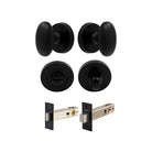 Sutton - Round Rose Privacy Set in Matt Black
