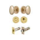 Sutton - Round Rose Privacy Set in Unlacquered Brass