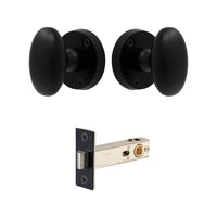 Knob Oval Rose - Passage in Matt Black