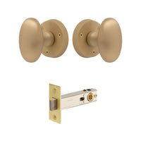 Knob Oval Rose - Passage in Matt Satin Brass